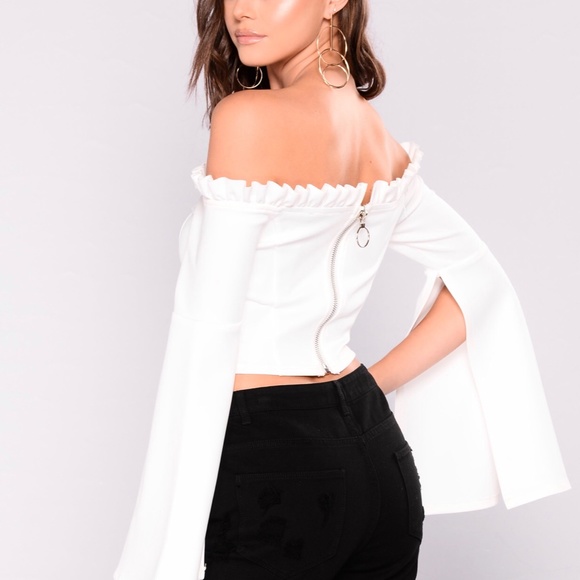 Crushin On You Off Shoulder Top in Ivory from FASHION NOVA - Picture 4 of 5